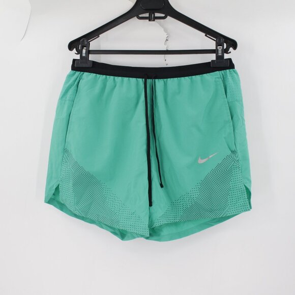 Nike Shorts Mens Medium 5" Dri FIT Running Division Flex Stride Drawstring green - Picture 1 of 12